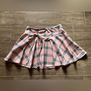 Avidlove Plaid Mini Skirt Medium Pink Pleated Skater Skirt